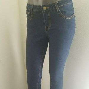 Indigo wash skinny jeans